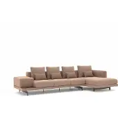AEA Luxus Beige Ecksofa L-Form Polstermöbel Wohnzimmer Designer Einrichtung