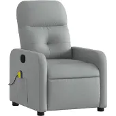 vidaXL Fauteuil de massage gris clair Tissu
