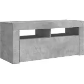 Sonstiges Meuble TV avec lumières LED gris béton 90x35x40 cm