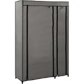 Syfax Garde-robe pliable Gris 110x45x175 cm Tissu