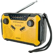 Schwaiger Radio d'urgence VHF solaire à LED noir/jaune RADK0001