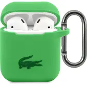 Lacoste Liquid Silicone Glossy Printing Logo Case pour AirPods 1/2 vert