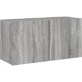 Syfax Meuble TV mural sonoma gris 80x30x41 cm