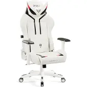 Diablo X- Ray Gaming Armchair Office Armrests 4D Ergonomic Design Imitation Leather Perforation Rocking Function Normal Size White-Black