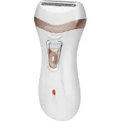 ProfiCare Épilateur PC-LBS 3002 3en1, Lady Shaver et extracteur de callosités en un seul appareil, fonctionne sur batterie, avec sac de rangement pratique, blanc-champagne