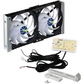Titan TTC-SC20 C V2+ Ventilateur double de réfrigérateur 140x25mm IP55 Timer