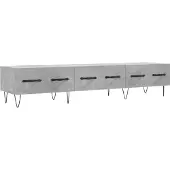 vidaXL Armoire TV gris béton 150x36x30 cm Bois composite