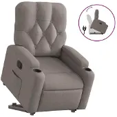 Syfax Fauteuil inclinable taupe tissu