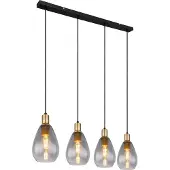 Globo Lighting Suspension Fanni 4 lumières noir