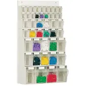Lockweiler Magasin transparent avec paroi arrière en bois H 960 x L 600 x P 185 mm blanc - 1564413