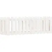 vidaXL Lit surélevé Design clôture à lattes Blanc 150x50x50 cm Pin massif