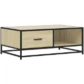 Syfax Table basse chêne sonoma 90x57x35 cm bois d'ingénierie et métal