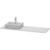 Duravit Console XSquare, 1 découpe à gauche, 1600x16x550mm, XS060HL3939