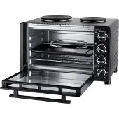 Unold 68885 All in One - Four électrique avec plaques de cuisson - 30 litres - 1500 W - Noir
