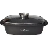 Cheffinger Alu Guss Rôtissoire ø32cm Couvercle Poêle à induction Mijoteuse Revêtement Marbre