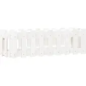 vidaXL Lit surélevé design clôture à lattes blanc 100x30x30 cm pin massif