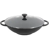 Küchenprofi Wok-Set mit Glasdeckel, 36 cm schwarz 415001037 4007371054034