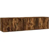 Sonstiges Meubles TV muraux 2 pcs chêne fumé 80x34,5x40 cm