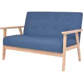 Prolenta Maison Exclusive - Canapé à 2 places Tissu Bleu