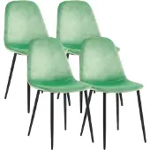 VCM 4 chaises à manger | Chaise de cuisine scandinave rembourrée | Dimensions env. H. 83 x W. 54 x D. 59 cm | Dossier confortable | Chaise à manger - Fiolo