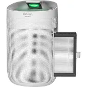 Concept Perfect Air OV1200 2 en 1 Déshumidificateur et purificateur d'air 750 ml/jour pour des pièces jusqu'à 25m2 Filtration en 3 étapes Hepa 13 Filtre à charbon Purificateur d'air ambiant 1L Blanc