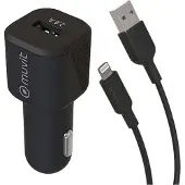 Muvit Usb Charger+lightning Cable 1.2 M 2.4a 2.4a 12w Noir One Size / EU Plug 220V