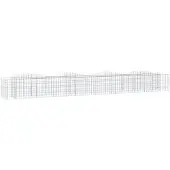 vidaXL Gabion haut-relief avec arche haute 400x50x50 cm Fer galvanisé