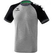 Erima Zenari 3.0 Maillot à Manches Courtes Hommes - Gris Mélange / Noir / Gris Foncé