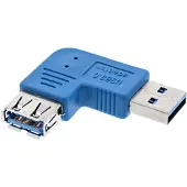 InLine 35300M Adaptateur USB 3.0, prise A sur prise femelle A, anguleux à gauche 90