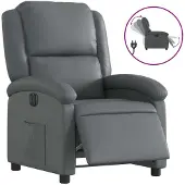 Syfax Fauteuil inclinable électrique Gris Similicuir