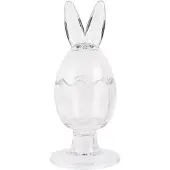 Clayre & Eef Pot en verre Œuf Ø 9x22 cm Verre transparent