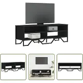 The Living Store Armoire TV noire 122x34x41 cm Bois composite