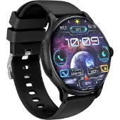 XO , montre intelligente de suivi de la santé et du sport avec écran AMOLED IP68, noir