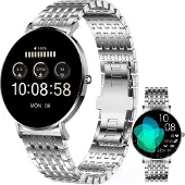 Xcoast SIONA 2 Elegance Argent Montre intelligente pour femme - AMOLED, étanche, pouls, pression sanguine, oxygène dans le sang, 7 jours de batterie, iOS & Android