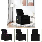 The Living Store Fauteuil de massage Noir Tissu