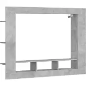 Syfax Meuble TV gris béton 152x22x113 cm bois d'ingénierie