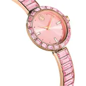 Swarovski Matrix Bangle Uhr, Schweizer Produktion, Kristallarmband, Rosa, Roségoldfarbenes Finish MATRIX BANGLE:MB PINK/PINK/PRO 5679890