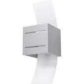 Sollux Applique LORETO gris 1xG9 8W aluminium/verre 30x12x10cm