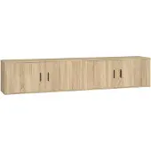 Syfax Meubles TV muraux 2 pcs chêne sonoma 100x34,5x40 cm