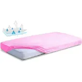 Baby Matex Drap imperméable 70x140 10 éponge rose avec élastique pour le lit de bébé