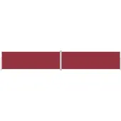 Syfax Auvent latéral rétractable Rouge 200x1200 cm