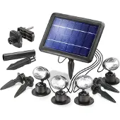 Esotec Kit de 4 projecteurs solaires Quattro Power avec module solaire résistant aux intempéries IP65 102142