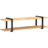 Syfax Meuble TV 160x40x40 cm Bois massif de manguier brut