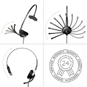 Gequdio WA9001 Headset 1-Ohr für Cisco mit Kabel