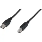 Digitus AK-300105-005-S Câble de connexion USB 2.0, type A - B pc, 0,5m, compatible USB 2.0, UL, sw