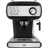 Uni-T Teesa TSA4009 Machine à café à levier AROMA 400, 850 W, 15 bar, 1,2 l, noir et argent