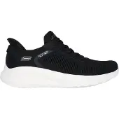 SKECHERS Slip-Ins Bobs Squad Chaos Current Muse Damen Sneaker Schwarz/Weiß