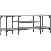 Sonstiges Meuble TV sonoma gris 121x35x45 cm bois d'ingénierie et fer