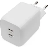 Digitus DA-10063 Chargeur USB, 2x USB-C, 65 Watt, blanc