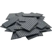 LEGO 5x plaque gris bleu foncé 6 x 12